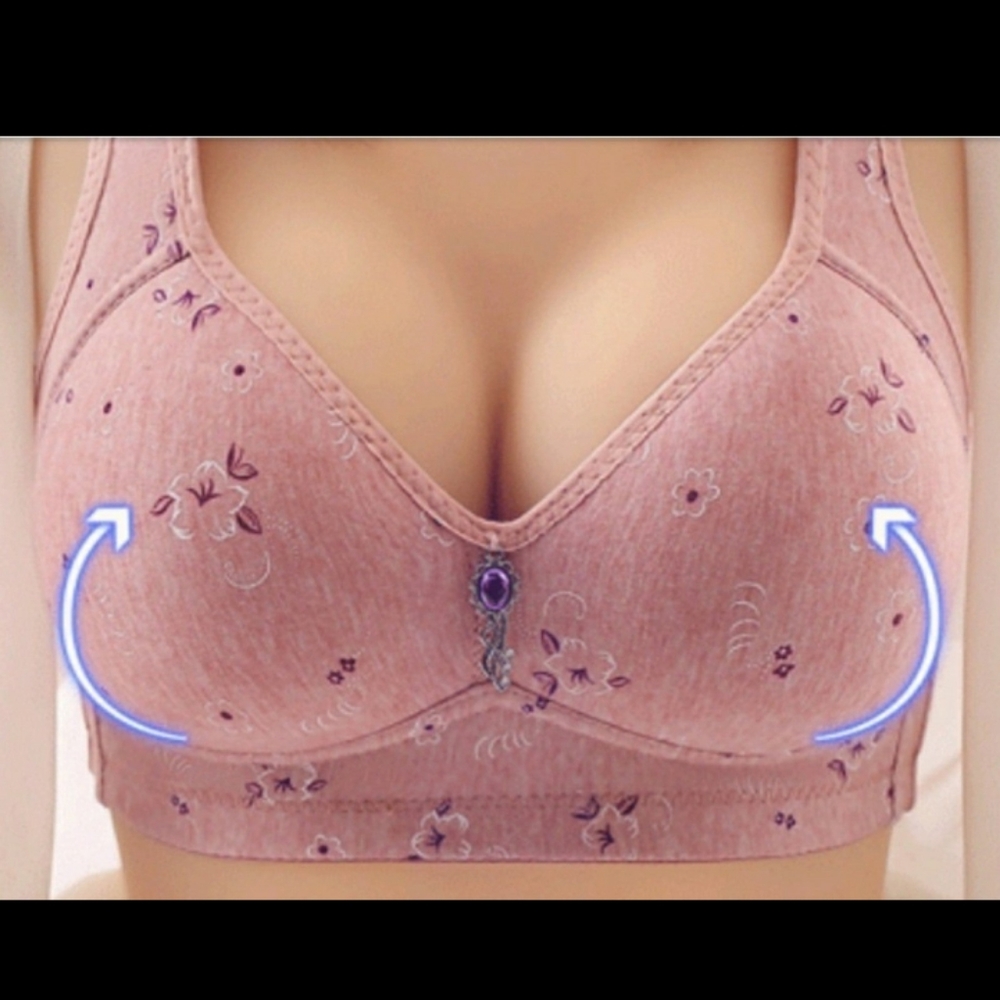 🆕Purple WireFree Comfort Push Up Breathable Bralette Soft & Comfortable Bra - Picture 2 of 12